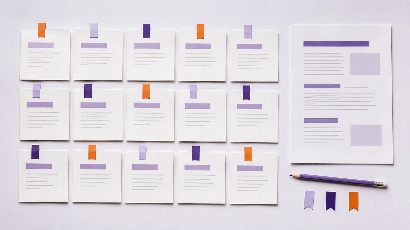 Article drafts arranged into an editorial content calendar