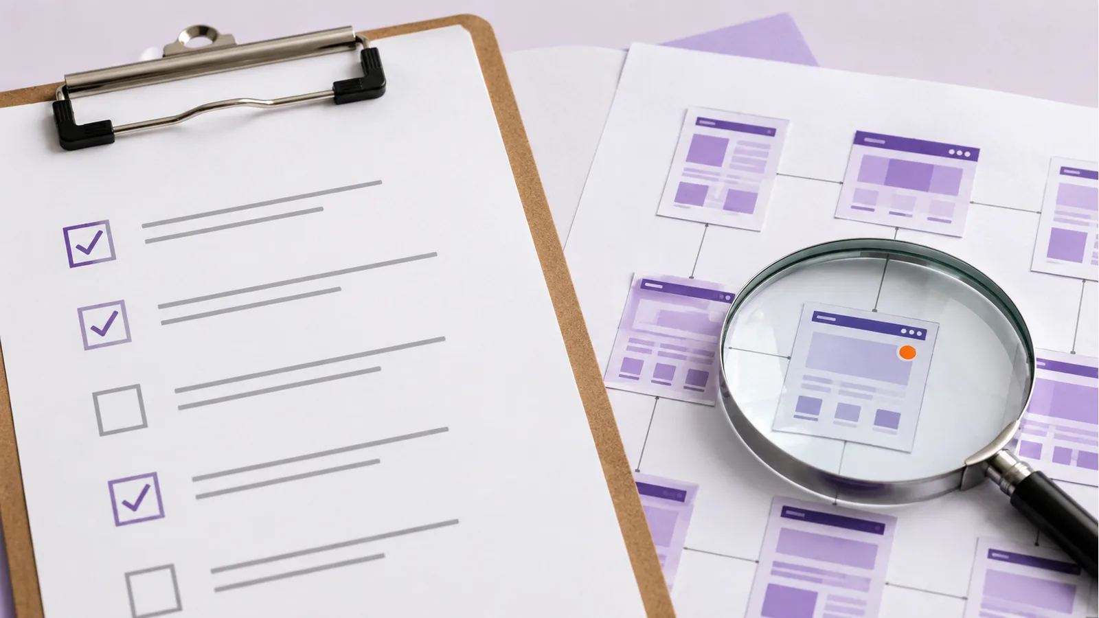 Website audit checklist and a page-structure review