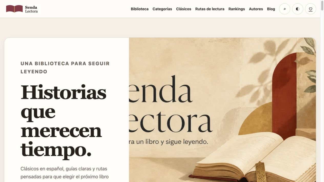 Senda Lectora Spanish digital reading platform homepage