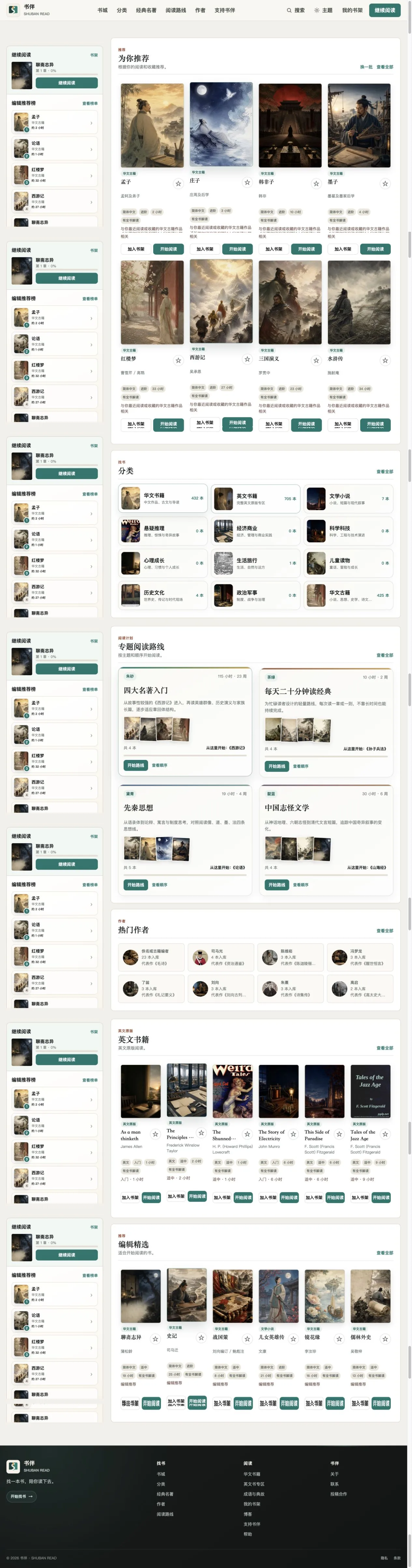 Shubanread website homepage preview